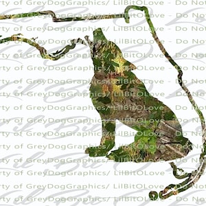 State of Florida FL FLA Outline with Coyote Silhouette in the Center Howling Vinyl Decal Sticker Hunt Hunter Hunting