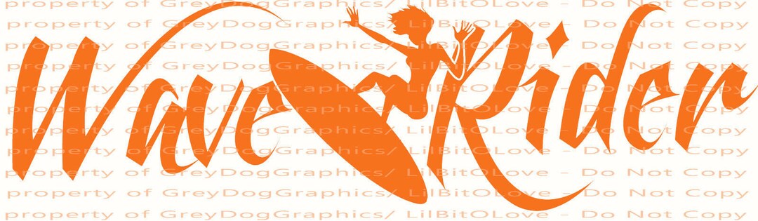 Wave Rider Female Surfer Vinyl Decal Surfing Sticker Surf Board Surfer ...