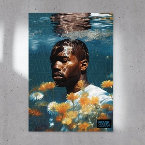 Cartel de concierto de Frank Ocean 'Swim Good' 001 - Descarga digital / Impresión de arte de música conmovedora / Cartel de letras de canciones / Decoración de pared imprimible