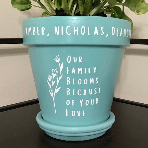 Love Grows Here Personalized Flower Pot Mother's Day - Etsy