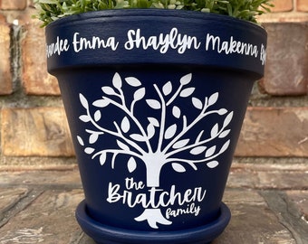 Family Tree | Flower Pot | Family Name | Last Name | Planter | Housewarming Gift | Gift Idea | Wedding Gift | 6"