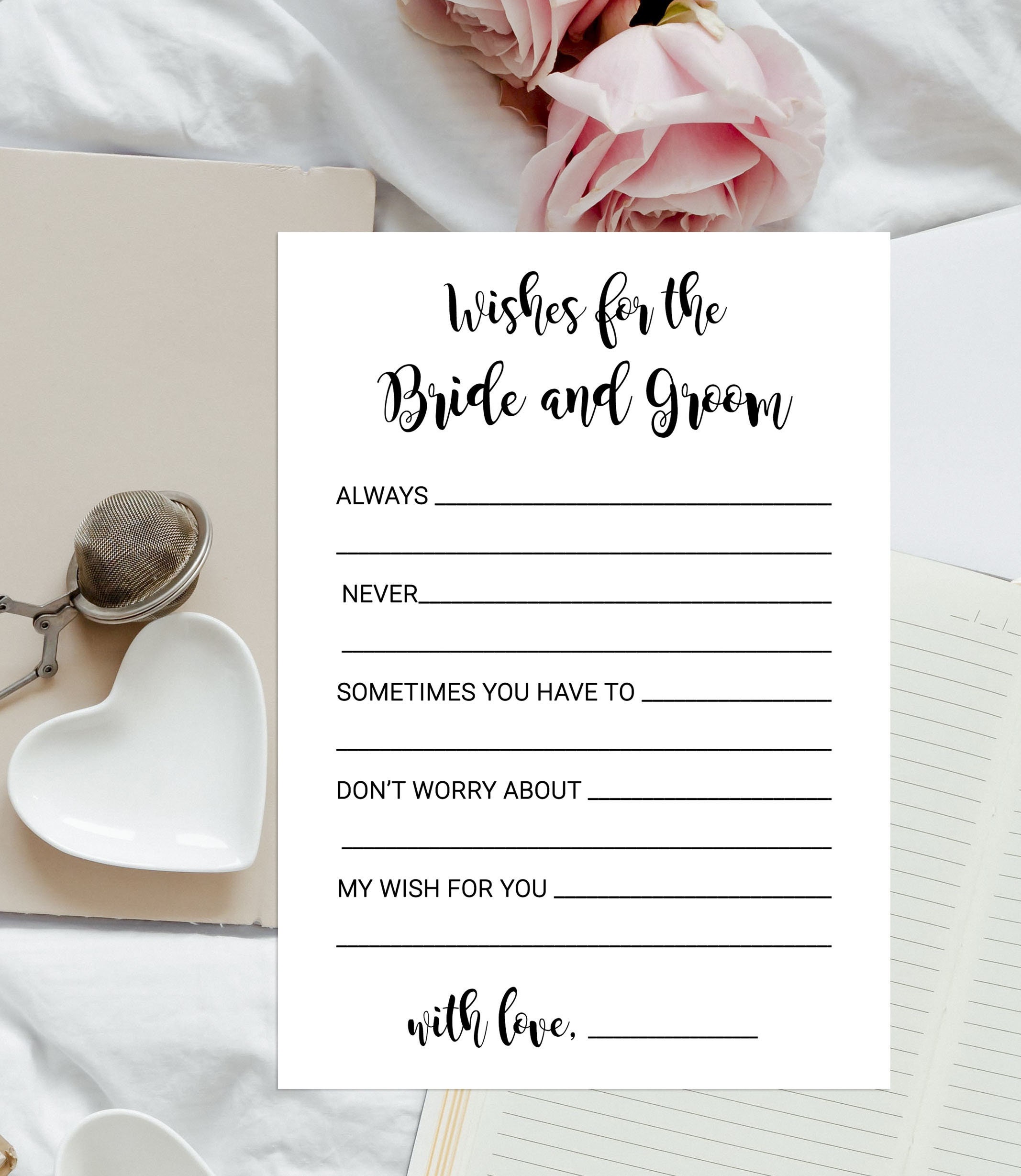  Wishes for the Bride and Groom Wedding advice cards advice Etsy