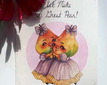 100% Cute! Fruit Girl Cards with Matching Envelopes