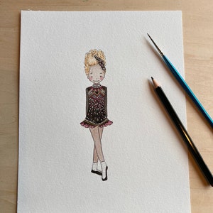 Child Sports Portrait, Custom Illustrated Portrait, Watercolor Portrait, Personalized Portrait, Sports Illustration, Dance Portrait, Dancer