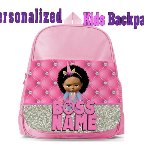 happy unicorn personalized backpack