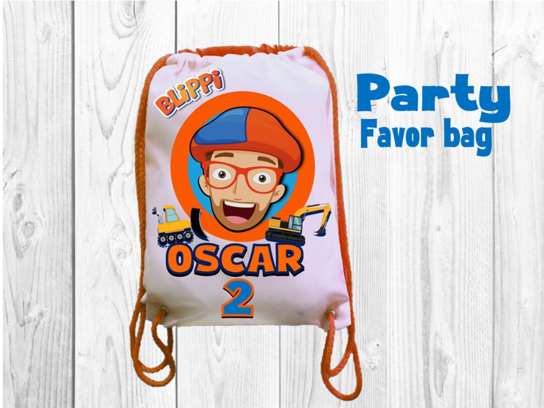Blippi Party Party Favor Bags Blippi Party Favors Blippi Etsy