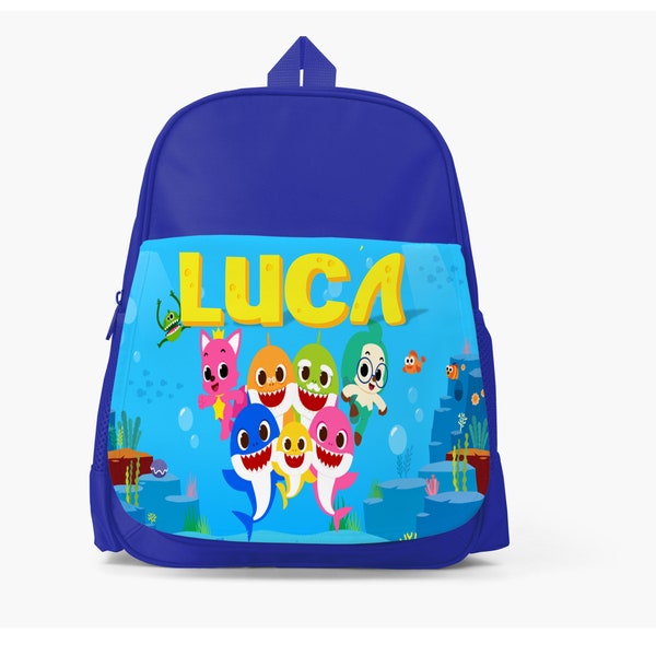 Baby Shark, Personalized Toddler Backpack, Baby Shark Kids Backpack, Kids Book Bag