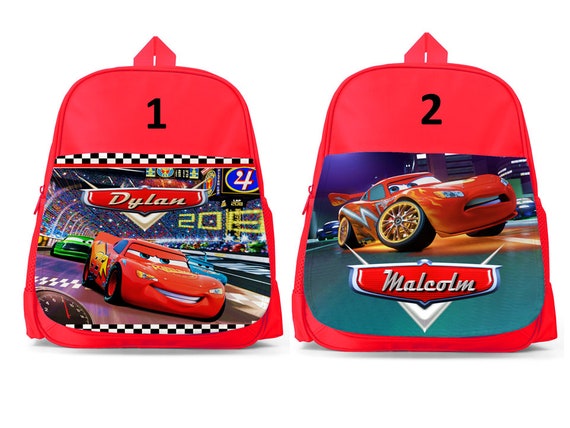 Disney Cars Backpack with Lunch Box for Preschool Toddler Boys Girls - 11  Mini Backpack Bundle with Lunchbox and Stickers