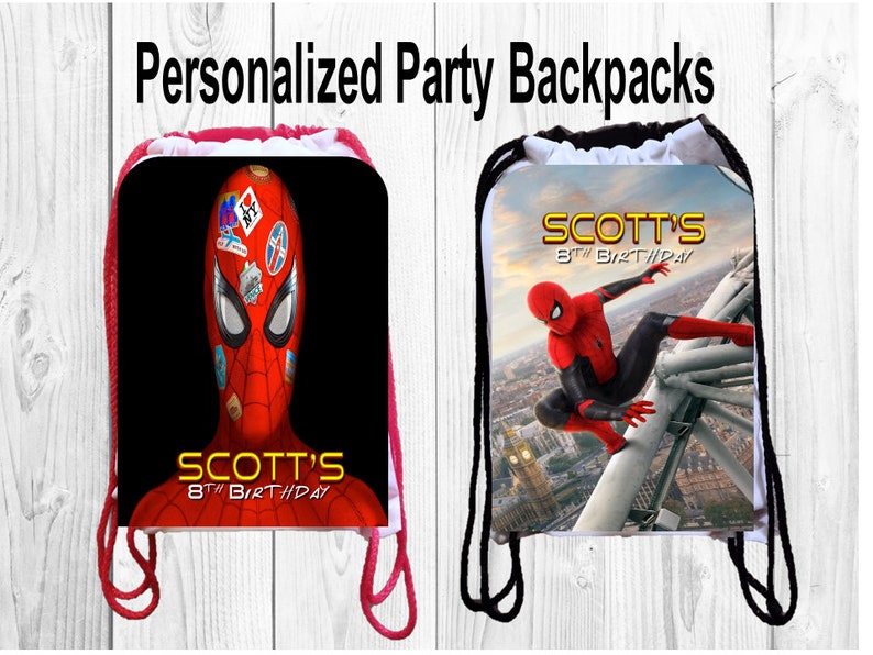 Spiderman Birthday Party 8x11 and 11x15in Spiderman Personalized Party Favor Bags Spiderman Birthday Paty Spiderman Party Favors