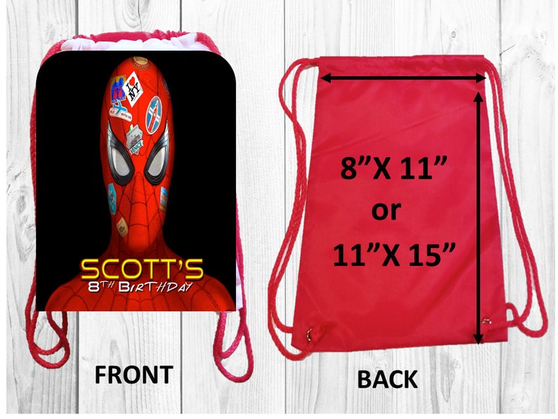 Spiderman Birthday Party 8x11 and 11x15in Spiderman Personalized Party Favor Bags Spiderman Birthday Paty Spiderman Party Favors