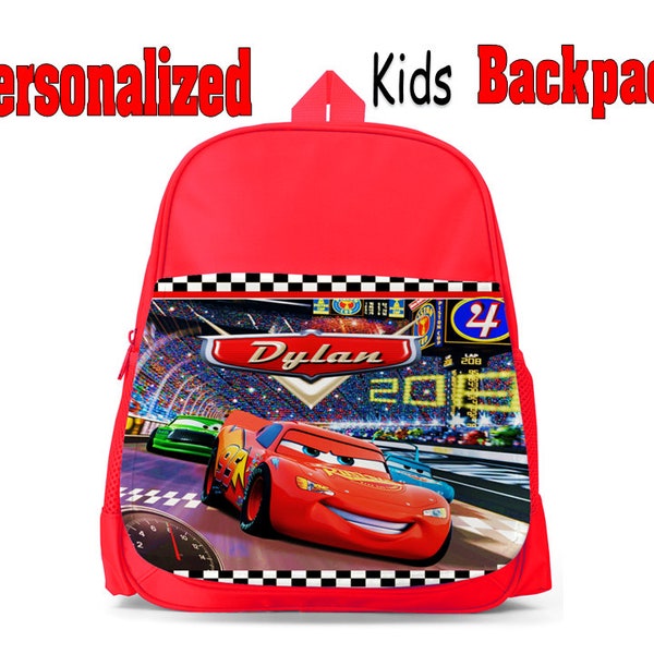 Cars, Personalized  Backpack, Cars Kids Backpack, Book Bag