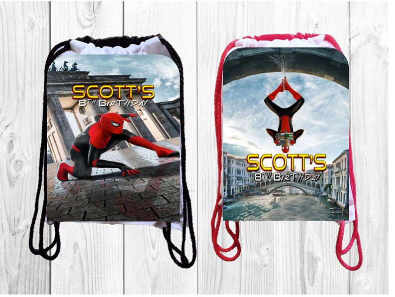 Spiderman Birthday Party 8x11 and 11x15in Spiderman Personalized Party Favor Bags Spiderman Birthday Paty Spiderman Party Favors