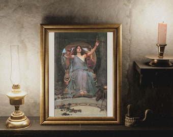 Circe Offering the Cup to Ulysses, Mythological Woman, John William Waterhouse, Oil Painting, Odyssey Art, Mythical Art, Greek Goddess Art