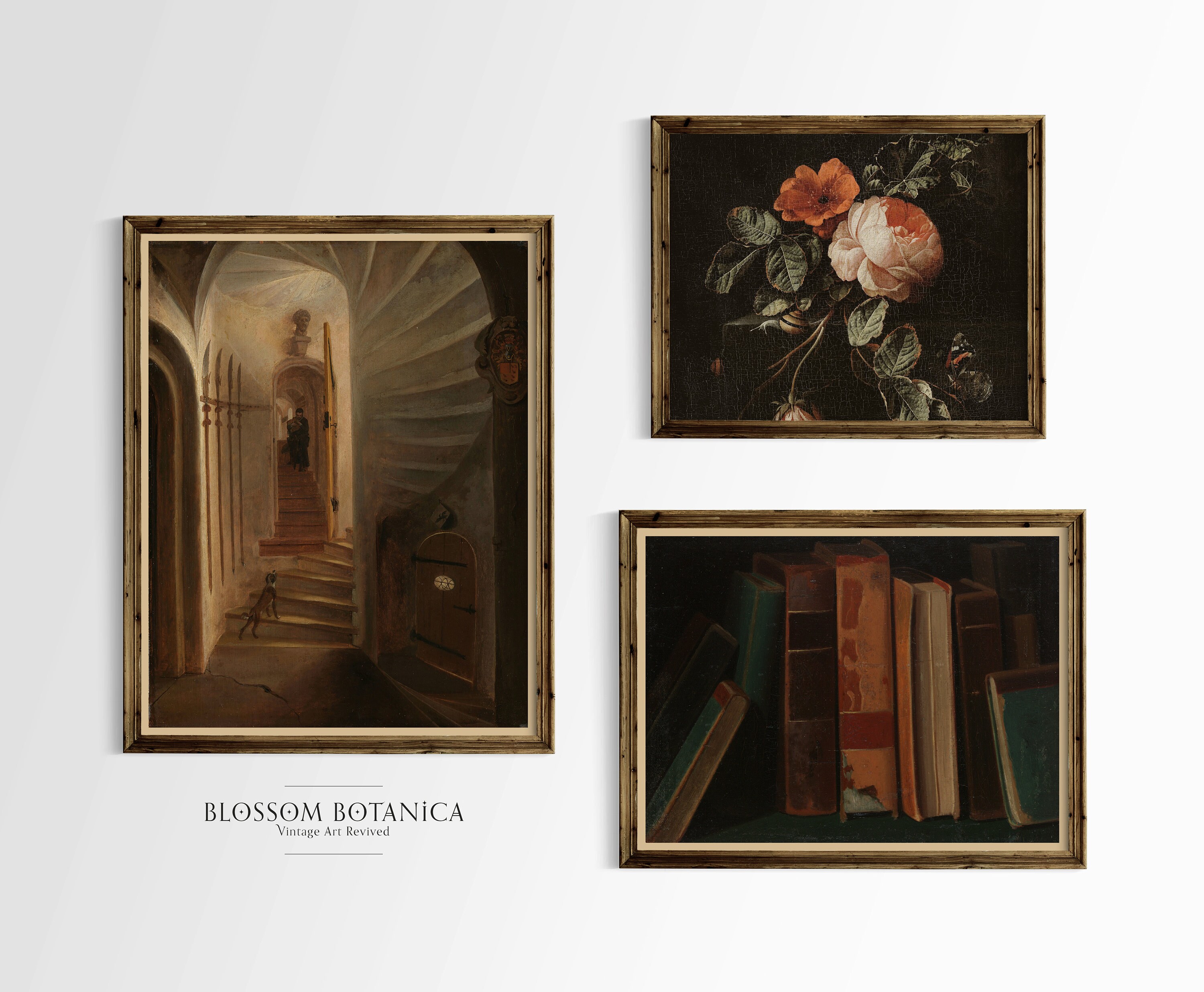 Dark Academia Gallery Wall Moody Gallery Wall Vintage Art - Etsy