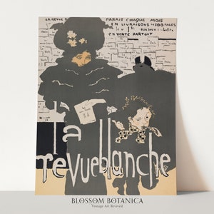 Graphic Art for La Revue Blanche (1894), Pierre Bonnard, 1800s Lithograph, Victorian, French Poster, French Art, Giclee Print, Black Dress