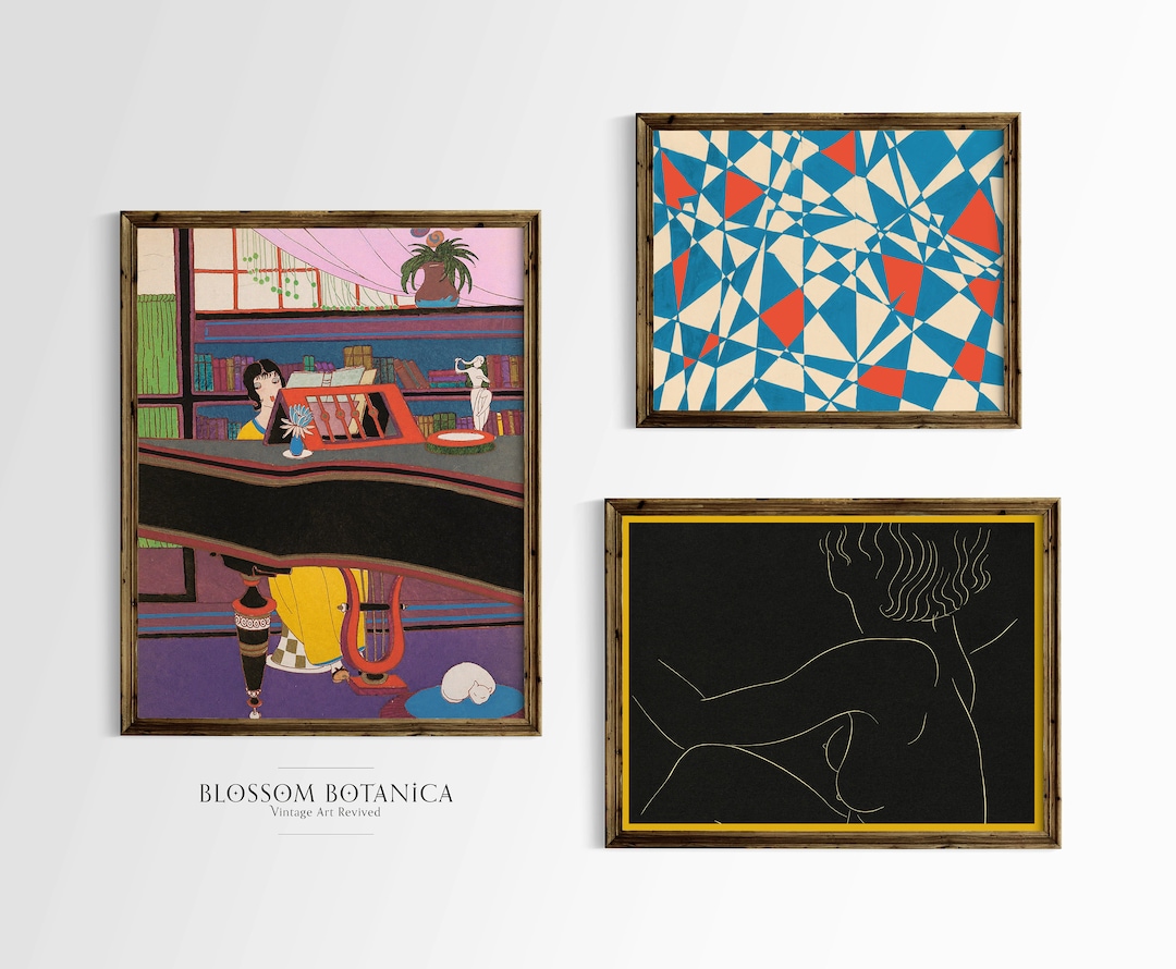 Pop Art Gallery Wall, Vintage Art Prints, Abstract Art Prints, Nude