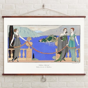 1920s French Fashion Art, Isola Bella, Robes du soir de Redfern, George Barbier Illustration, Giclee Prints, French Fashion, Flapper Girl