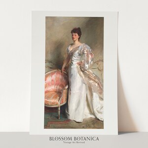 Edwardiaanse prinses | John Singer Sargent Giclee Art Print | Kunst uit de 19e eeuw | Olieverfschilderij | Mevrouw George Swinton | Elizabeth Ebsworth | Gotische kunst