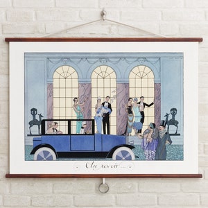 1920s French Fashion Art, Graphic Art, George Barbier Illustration, Giclee Prints, French Fashion, French New Wave, Flapper Girl, Au Revoir