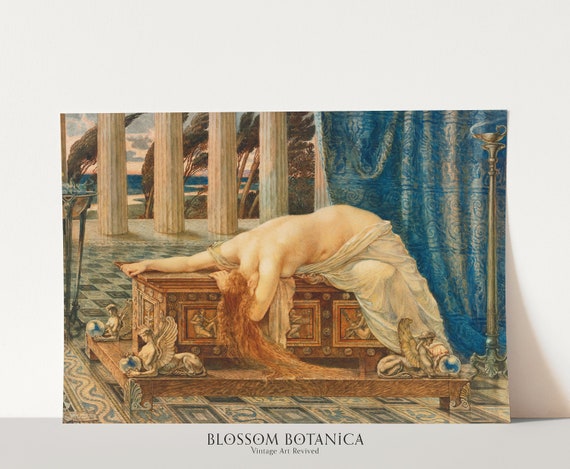 Pandora's Box, Oil Painting from 1800s, Greek Mythology, Walter Crane Pandora, Witchy Art, Fine Art Print, Giclee Canvas Print, 16x20, 24x30