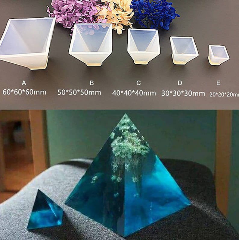 Pyramid Shape Silicone DIY Mold Resin Jewelry Making Mould Craft Tool 20mm