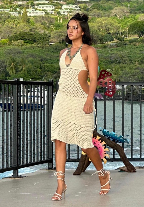 open back crochet dress Crochet Open Back Dress