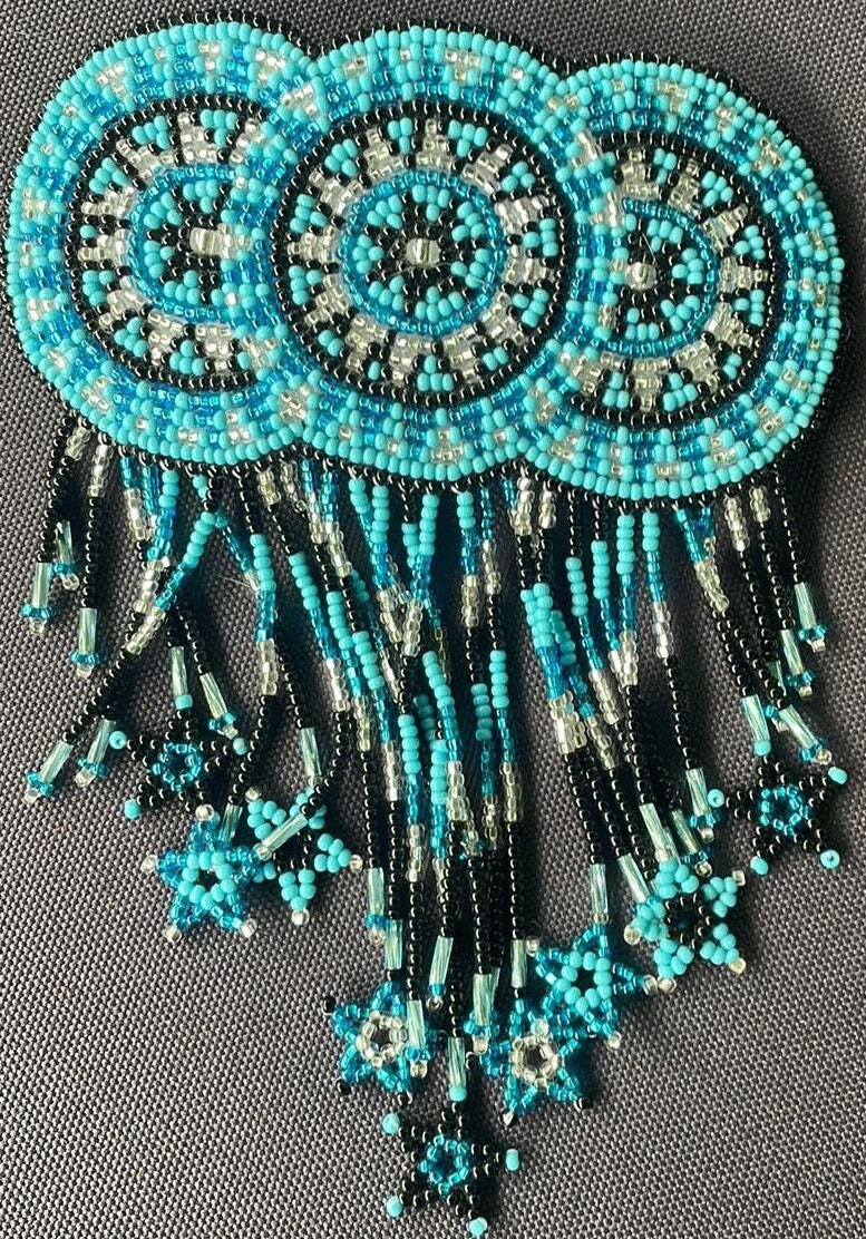 Beaded Suns and Stars Hair Clip - Etsy display picture 3