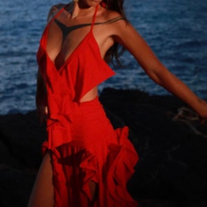 Red Salsa Dress Etsy