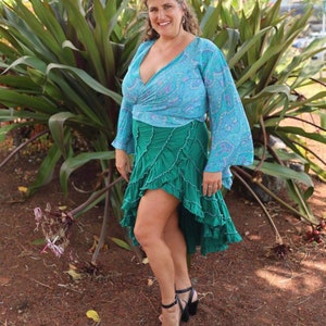Full Circle Ruffle Wrap Skirt