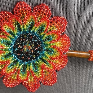 Beaded Flower Hair Pin