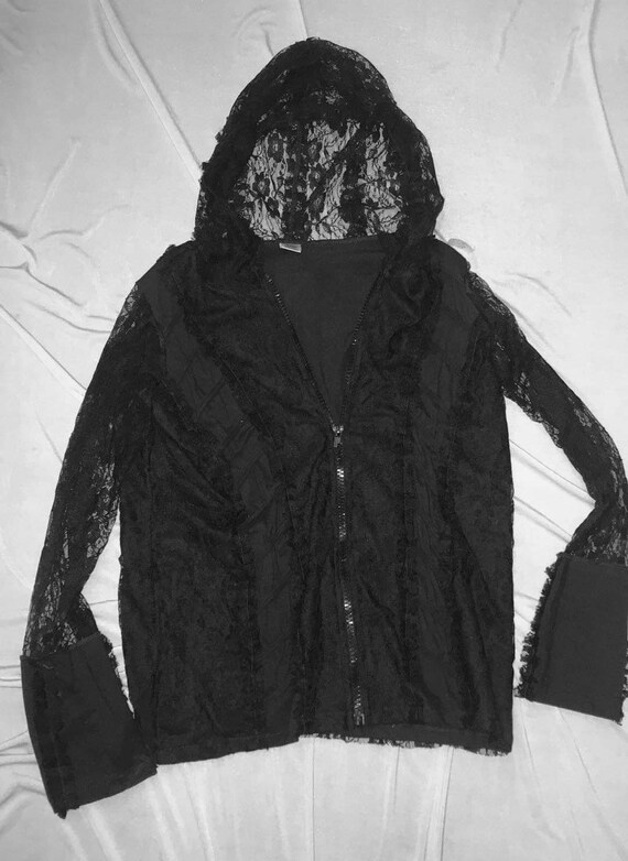 ジャケット・アウター vintage lace hoodie jacket KOSUSANILL Women Y2k Star Graphic Sweatshirt Hoodies Long