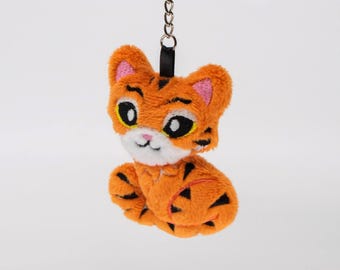 Tiger Plush Keychain