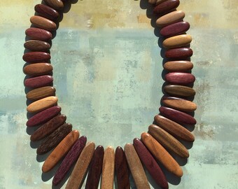 Wooden Bracelet Jewellery Women Amanda Multicolor Handmade Costa Rica Wood Chain