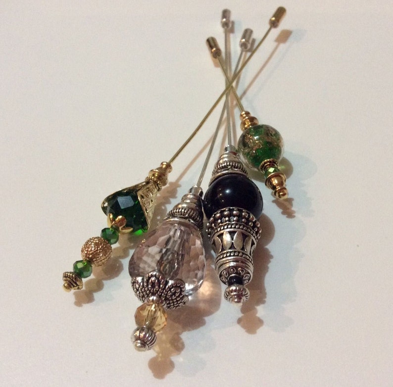 Vintage Style Shawl Pin Stick Pin Hat Pin Scarf Pin Black Etsy Australia