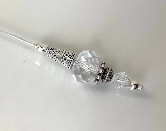 Vintage style hat pin, classic stick pin, shawl pin, scarf pin, crystal pin, decorative pin, costume jewellery, hat jewellery, accessory