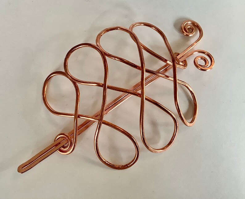 hair clip copper hair cage hair pin hair stick copper looped hair accessory copper wire hair barrette Metal hair slide