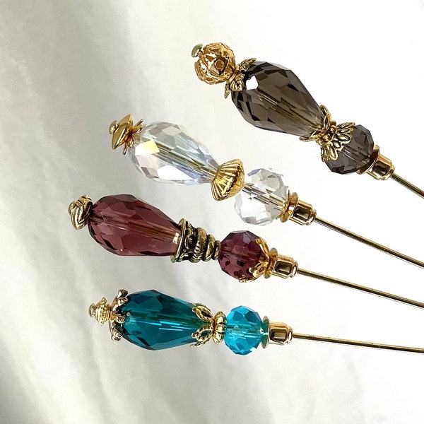 Vintage classic style hat pin, antique style stick pin, hat pin, scarf pin, crystal style pin, decorative pin, costume jewellery