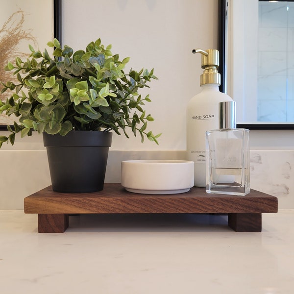 Sink Caddy-Soap Dish Riser-Decorative Soap Tray-Wooden Riser-Soap dish tray-Soap tray pedestal-Wooden Riser-Display Stool-Tiered Tray