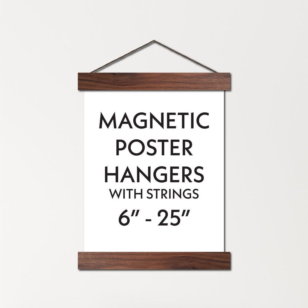 Magnetic Wood Poster Hanger With String Magnetic Frame for Canvas ...