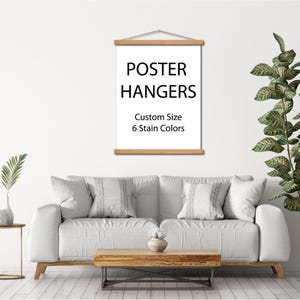 Magnetic Wood Poster Hanger - Magnetic Frame for Thin Fabric