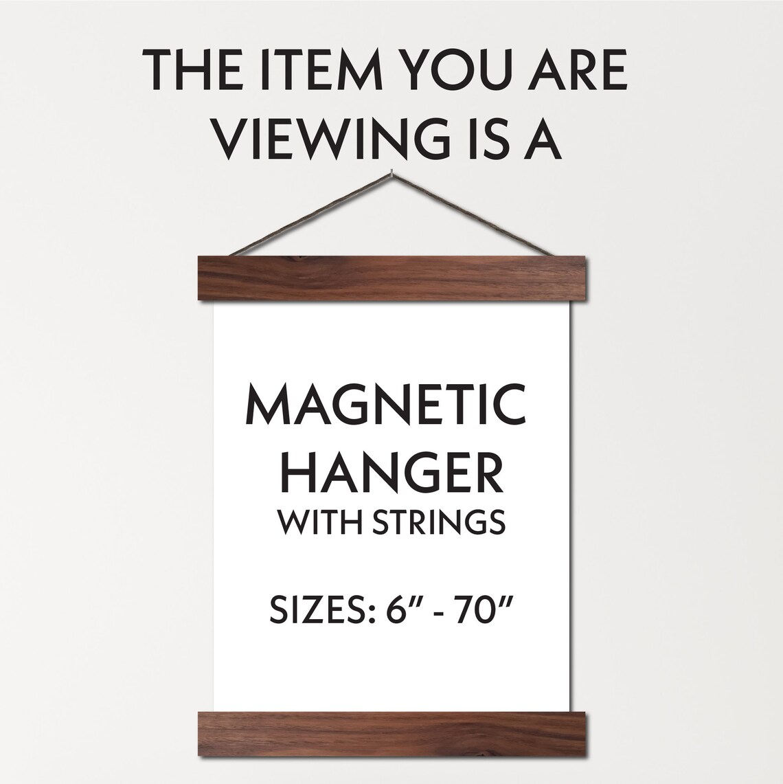 Frame Wood Poster Hanger Frames and Full Moon Poster Etsy