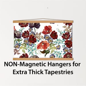 44 to 108&quot; Non-Magnetic Wood Poster Hanger - With String - Frame with Screws for Thick Items - Tapestries, Rugs, Diamond Art, Quilts, etc.