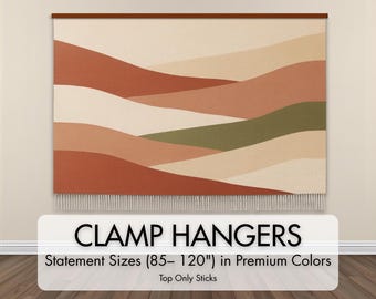 Statement Premium Clamp Art Hanger – Top Only | Large Clamp Frame for Fabric or Canvas Art