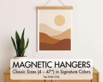 Magnetic Wood Poster Hanger: Top Only