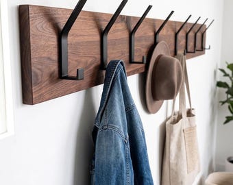 Wood Wall Coat Rack | Six Species | Custom Lengths