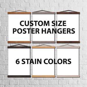 Magnetic wood poster hanger - magnetic frame for canvas prints