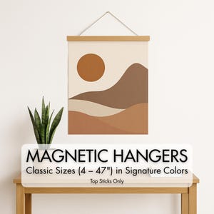 Alder Wood Magnetic Poster Hanger with String (Top Only)