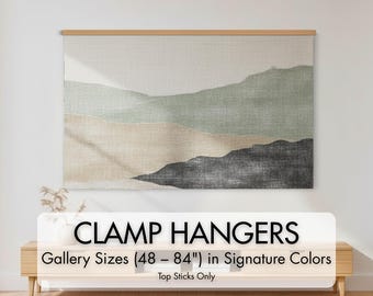 Gallery Signature Clamp Art Hanger – Top Only | Clamp Wood Hanger for Heavy Art & Fabric
