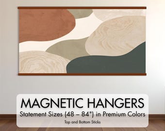 Statement Premium Magnetic Art Hanger – Top + Bottom | Oversized Magnetic Frame for Wall Art
