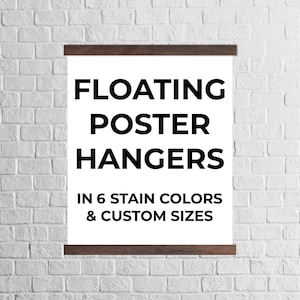 Magnetic wood poster hanger - magnetic frame for canvas prints